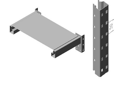 Warehouse Storage Medium Duty Metal Shelf with Steel Decking