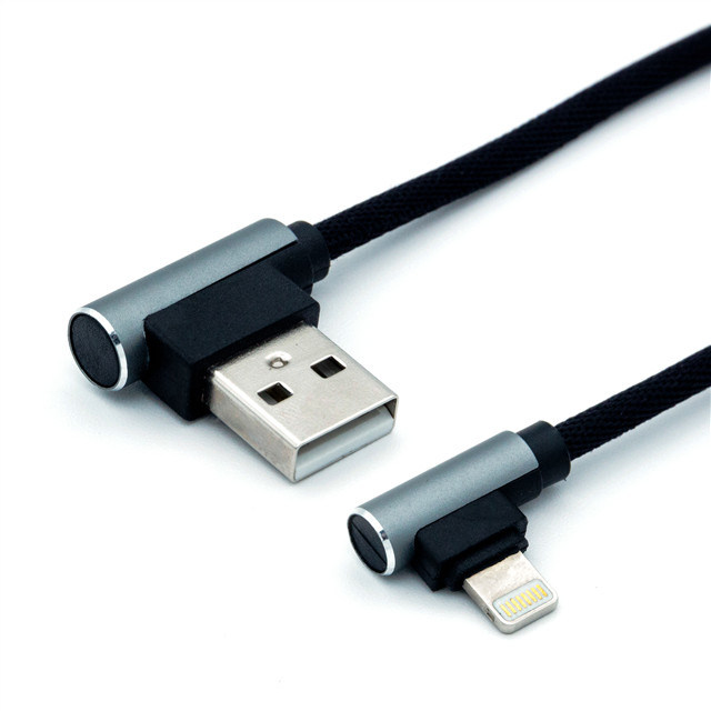 Mfi Approved 90 Degree Lightning USB Charger Cable for iPhone