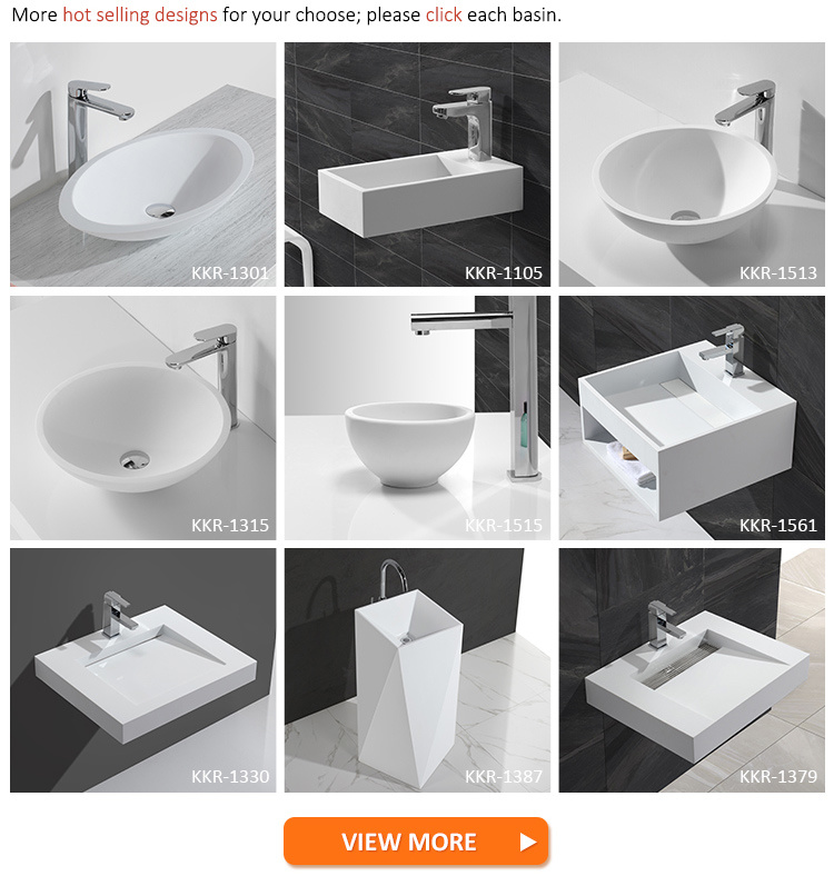 Modern Above Counter Solid Surface Bathroom Sink Sanitary Ware