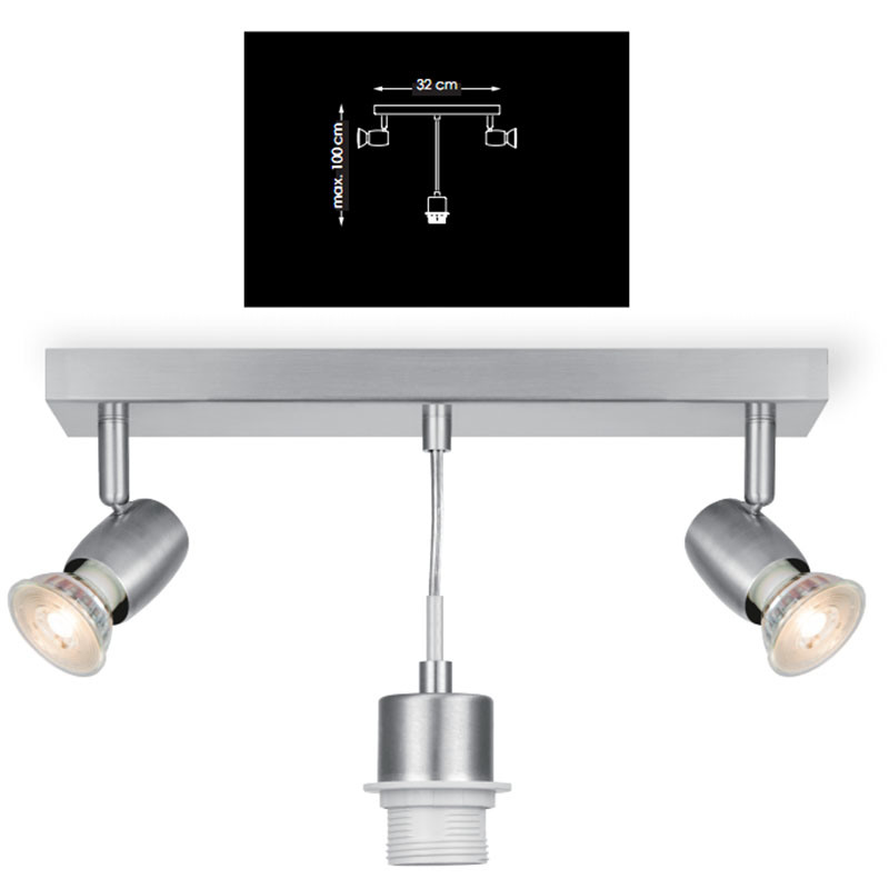 Wall Mounted Spot Lights, LED Spotlight with GU10 and E27 Heads