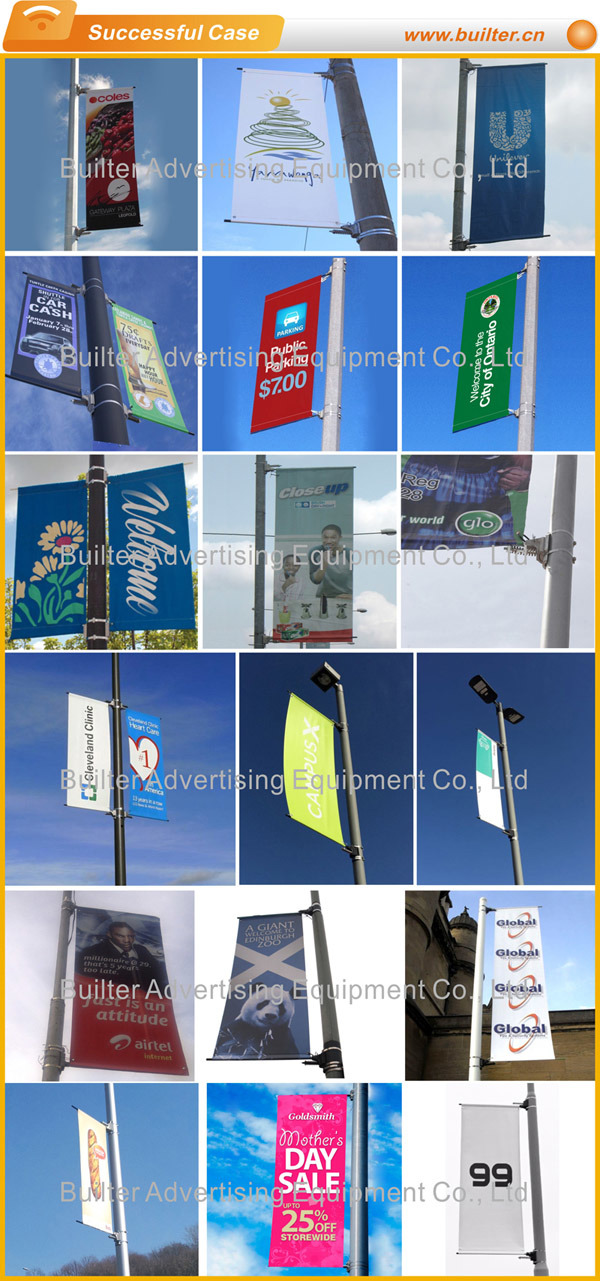 Stainless Steel Street Light Pole Advertising Banner Hanger (BT37)