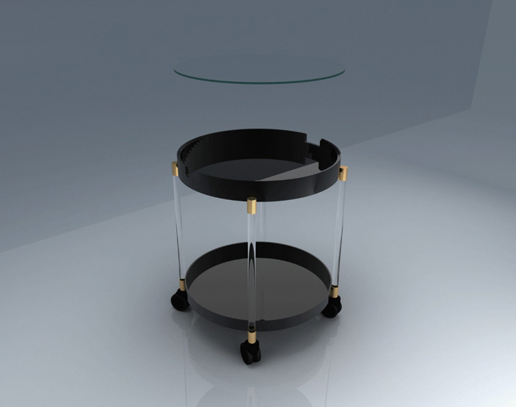 New Patent Design Detachable Acrylic Coffee Table