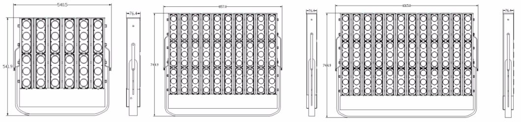 New Module Meanwell Driver Industrial 400W Flood Light LED Tunnel Lighting