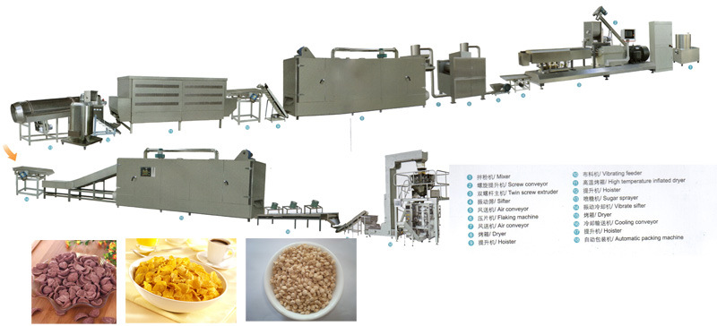 Ce Latest Tech Full Automatic Corn Flakes/Breakfast Cereal Making Machine