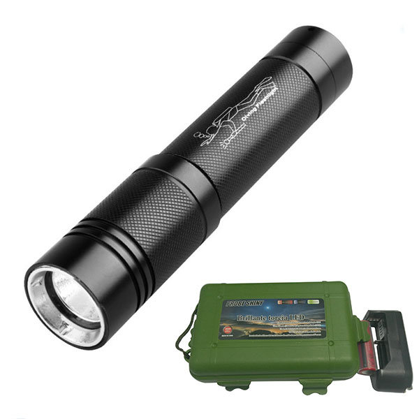 Black Diving Torch LED Rechargeable Torch with Good Gift Box