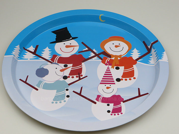 Christmas Full Color Printing Party Serving Tray for Promotional Use