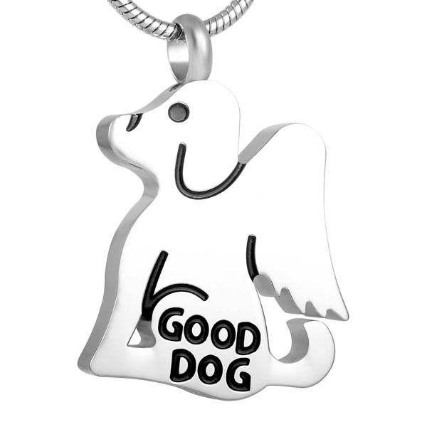 Good Dog Engraving Cremation Tag pendant to Put Animal Ashes Keepsake