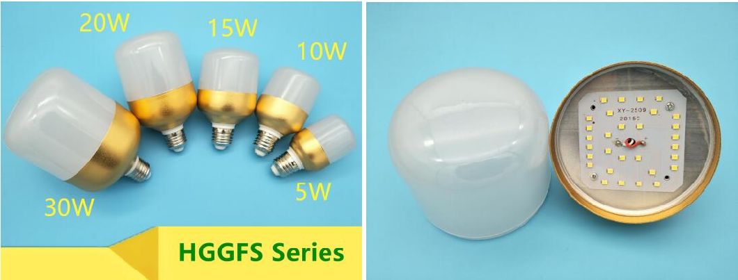 15W E27/B22 Plastic Aluminum LED Light/Lighting Bulb