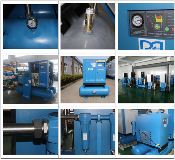 Oil Injected Electric Industrial Rotary Combined Slent Screw Air Compressor