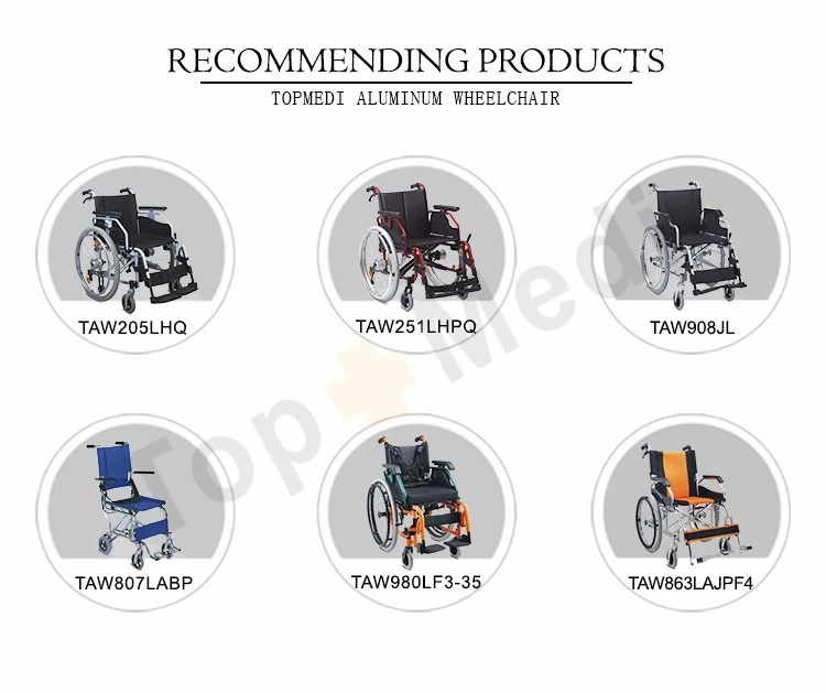 Adjustable Height Armrest Detachable Footrest Manual Folding Aluminum Wheelchair