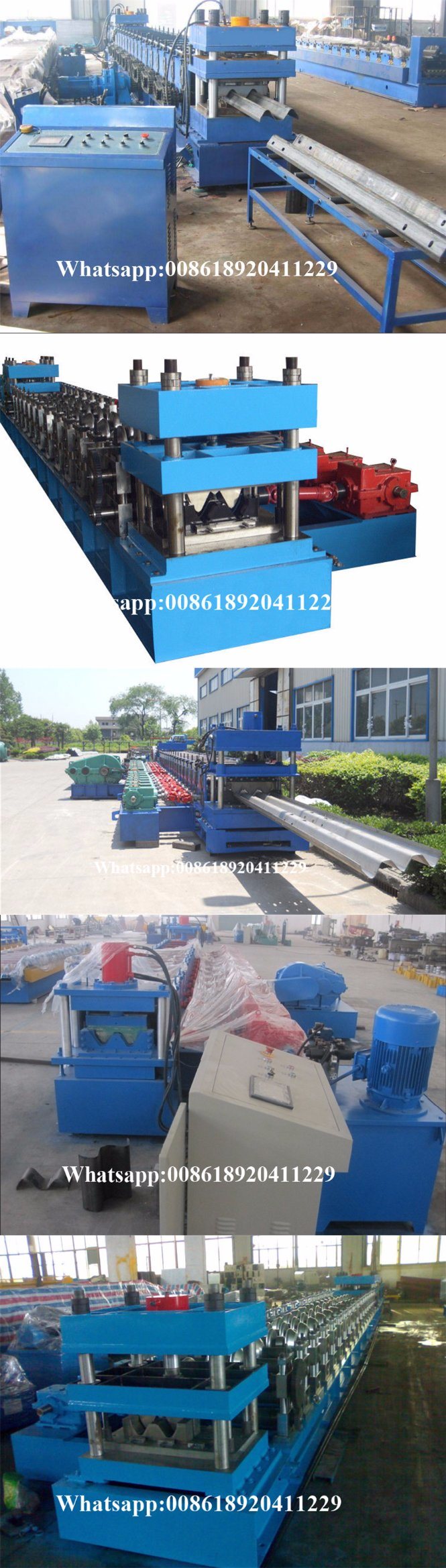 W Beam Galvanized Guardrail Roll Forming Machine