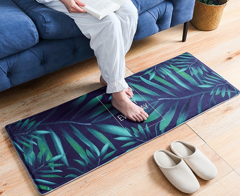 Comfotable Printed Mat with Sponge Sandwich Nonwoven Plastic Dropping Backing