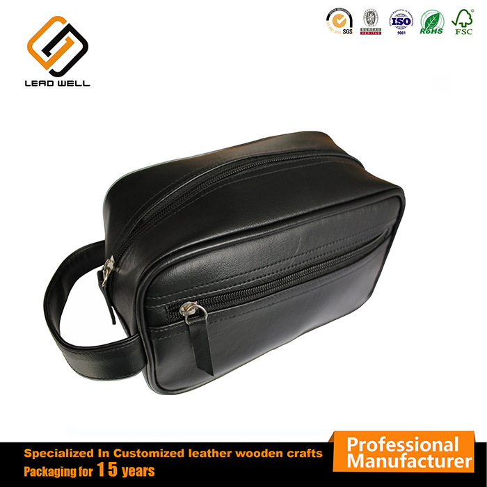 Travel PU Leather Toiletry Bag Cosmetic Wash Bag