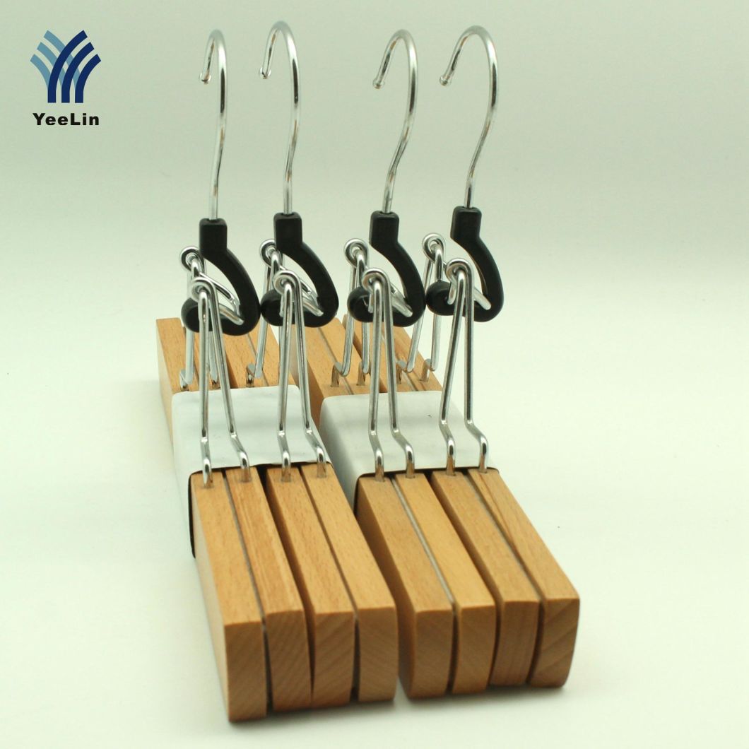 Natural Wood Pnat Hanger / Bottom Wood Kids Shirt Hanger