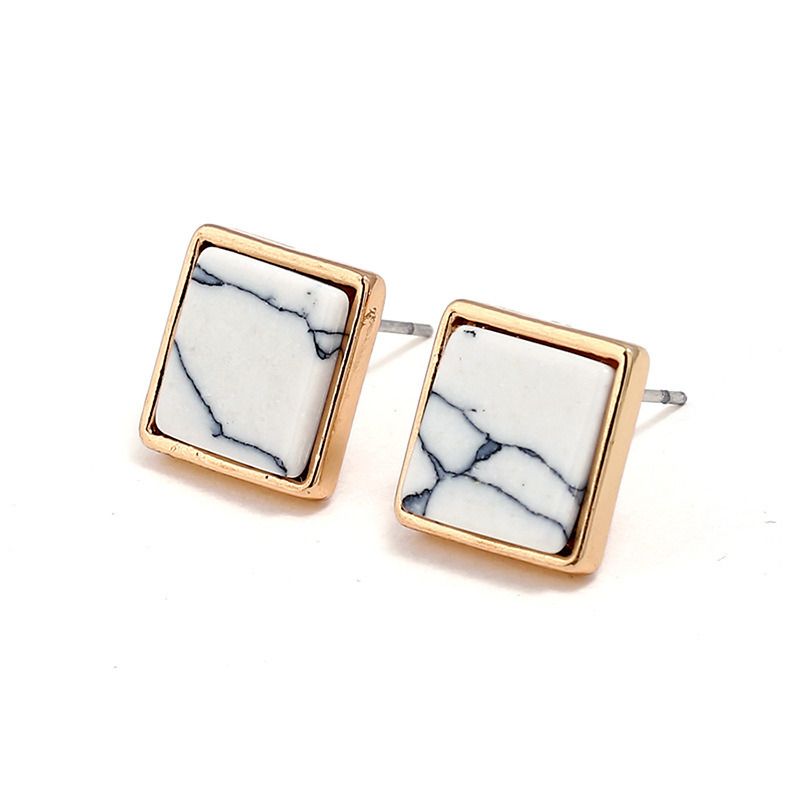 Fashion New Geometric Turquoise Women Alloy Earrings