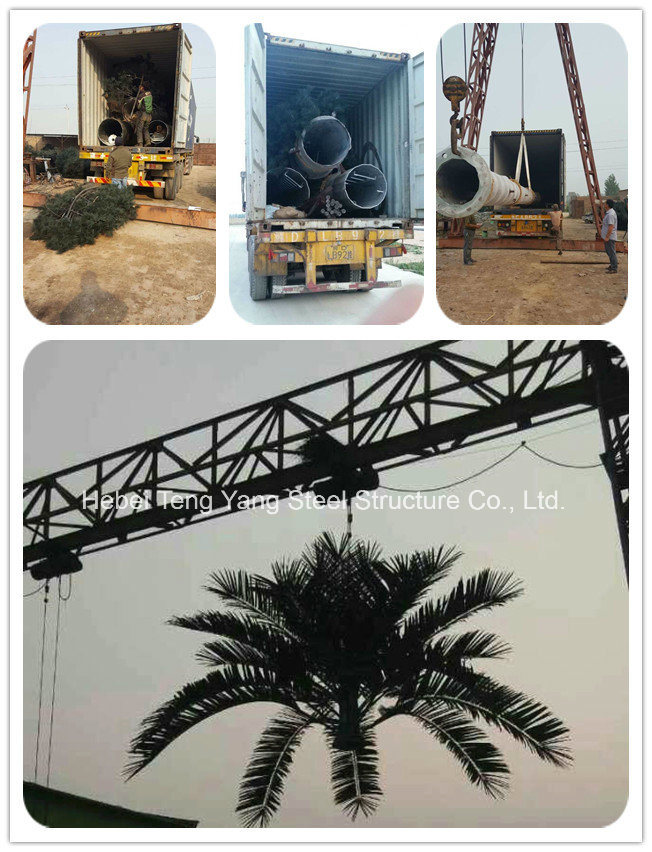 3 Branches Per Foot Mono-Palm Camouflage Tree Antenna Towers