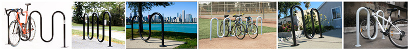 Outdoor Inverse-U Shape Bike Parking Rack