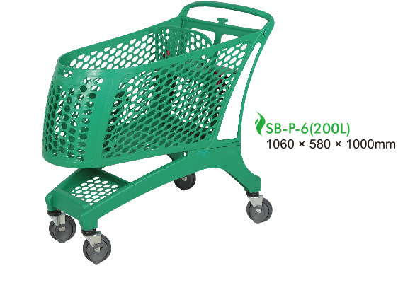 Popular Style Supermarket Colorful Plastic Metal Shopping Cart