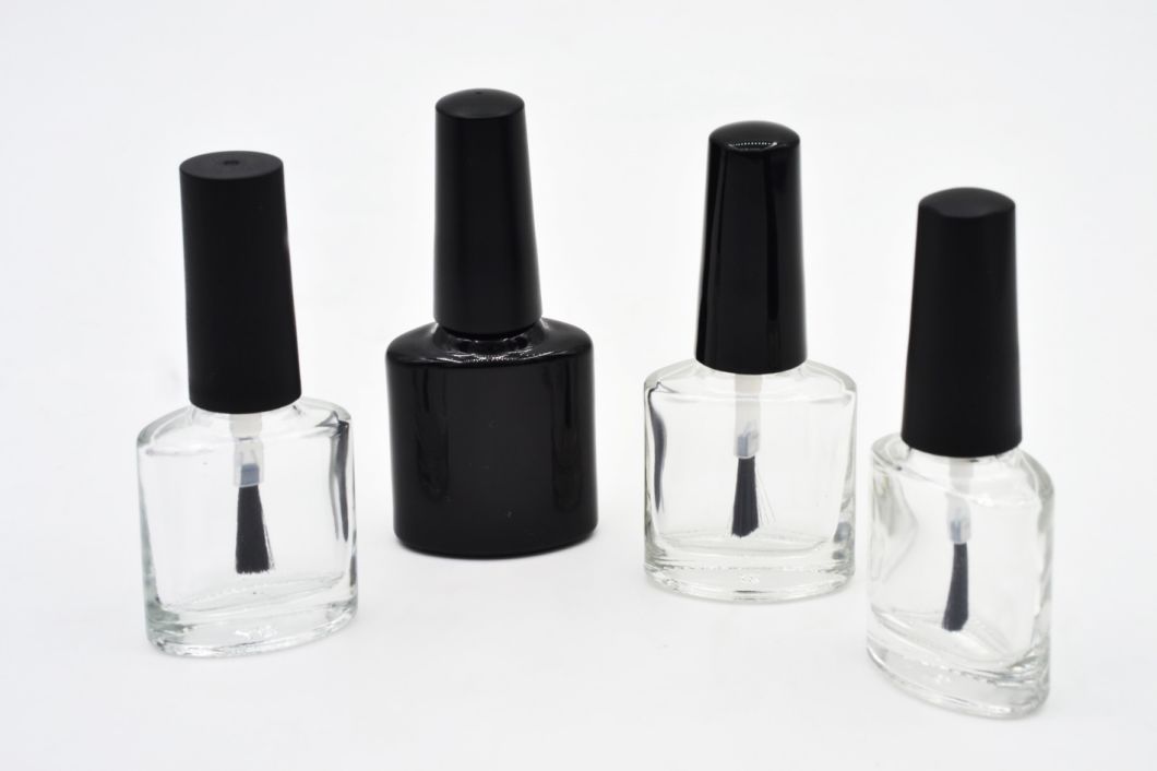 12ml Empty Cosmetic Glass Nail Polish Bottle with Brush