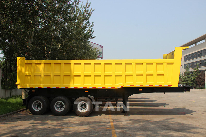 50tons Capacity 30cbm Heavy Duty Hydraulic Gooseneck End Dump Trailers End Tipper Semi Trailer 3 Axles for Sale