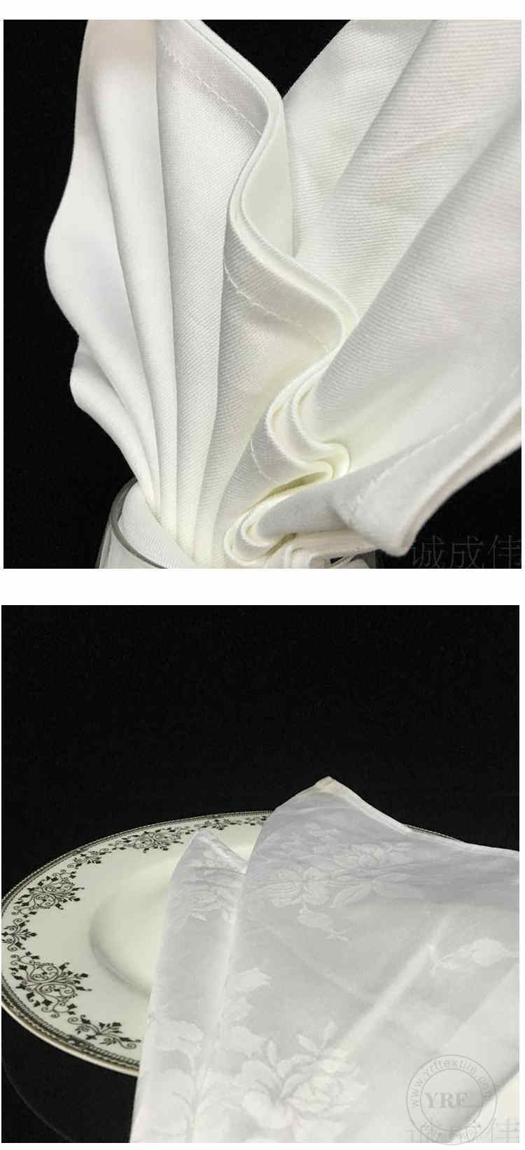 Luxury Champagne 100% Polyester Dining Table Napkins