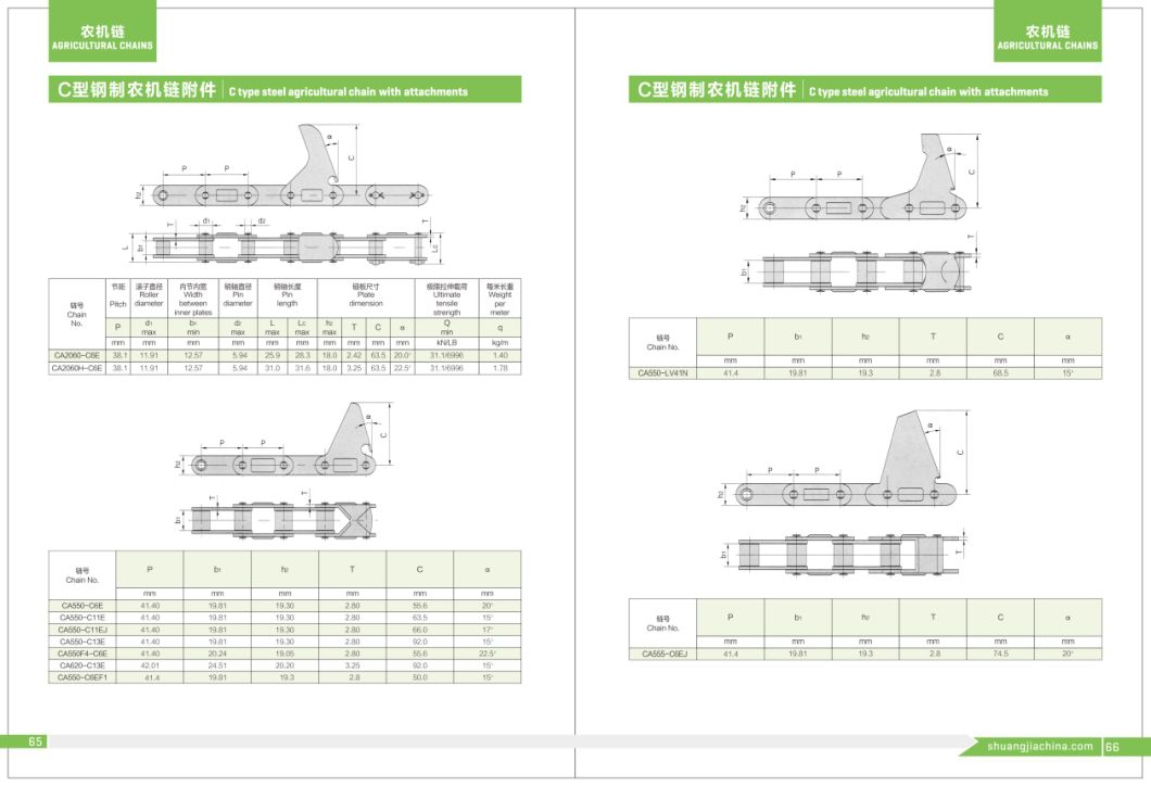 Agricultural Chains for Agricultural Machine