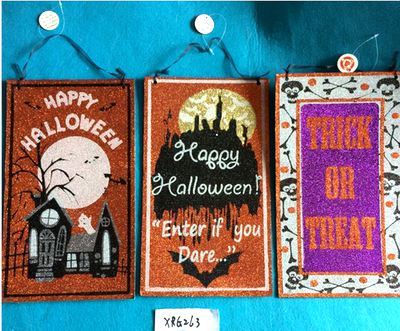 Halloween Glitter Paper Doorknob Hangers (DH003)