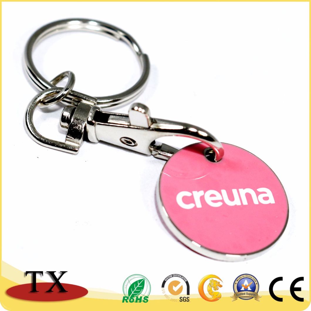 Metal Trolley Key Ring Coin