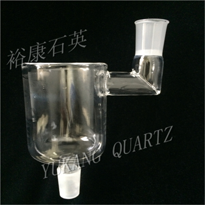 Customized Quartz Glass Distlling Flask with Quartz Ground Joint Stopper
