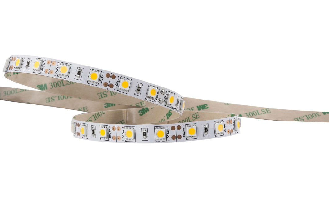 2LEDs/cut unit 24V Non-waterproof/ Warm White/ 5050 60LEDs/ Flexible LED Strip Light