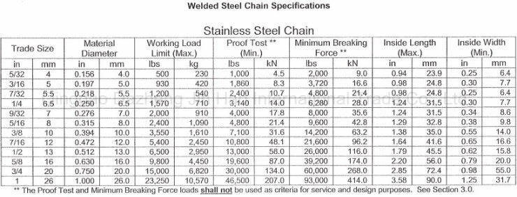 304 Stainless Steel Chain for All Marine Needs