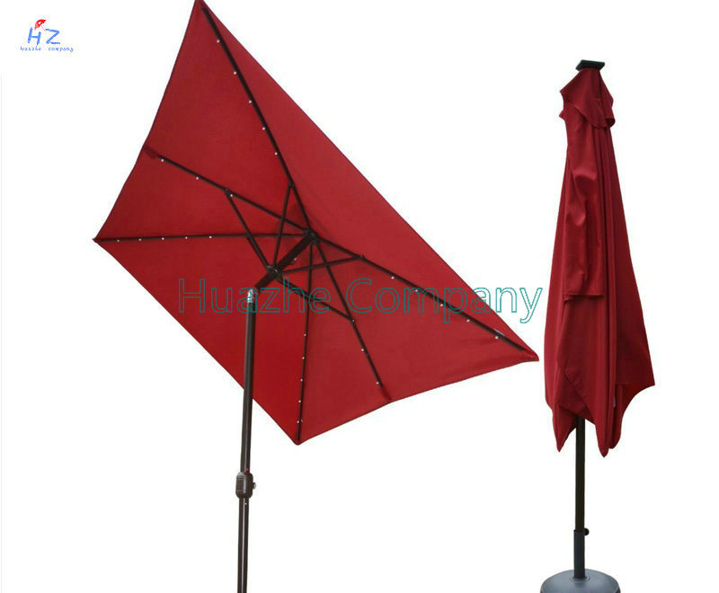 2X3m Square LED Umbrella Solar Umbrella