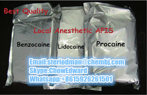 Bulk Export Stock Now 100% Pass to UK Supply Local Anesthetic Drug Benzocaine Pharmaceutical