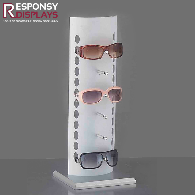 Custom Style Store Fixture Wooden Equipment Acrylic Sunglass Display Rack