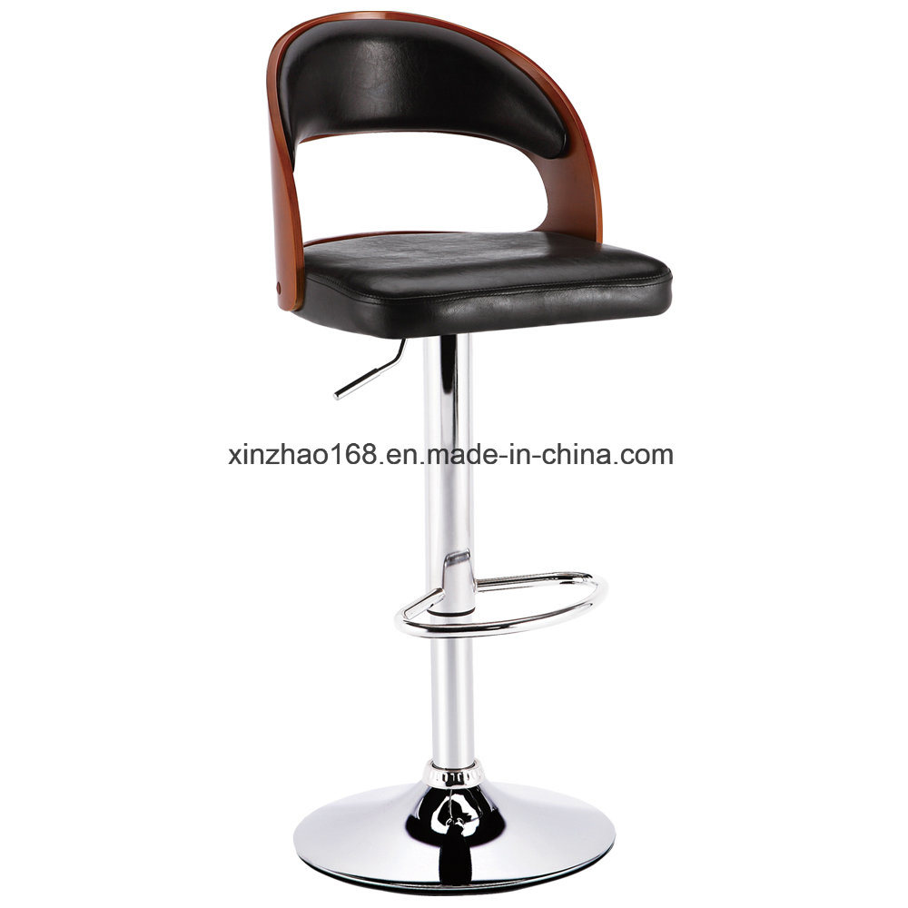 Wholesale Customized Plastic Bar Stools Chair with Wood Leg