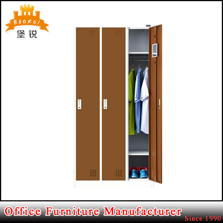 Wholesale 3 Door Steel Wardrobe Storage Cabinet Metal Lockers