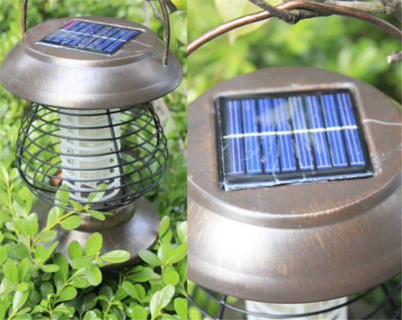 Mosquito Killer Solar Power LED Lamp Outdoor Garden Yard Lawn Walkway Light