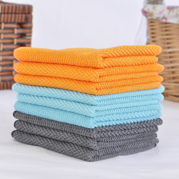 100% Polyester Microfiber Cleaning Cloth for Kitchen