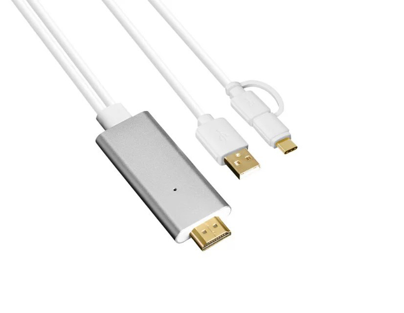 2 in 1 Type-C and Micro USB to HDMI Cable