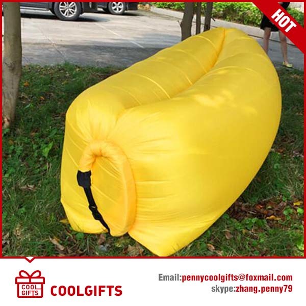 Lazy Nylon Foldable Inflatable Air Sleeping Sofa Bed for Camping