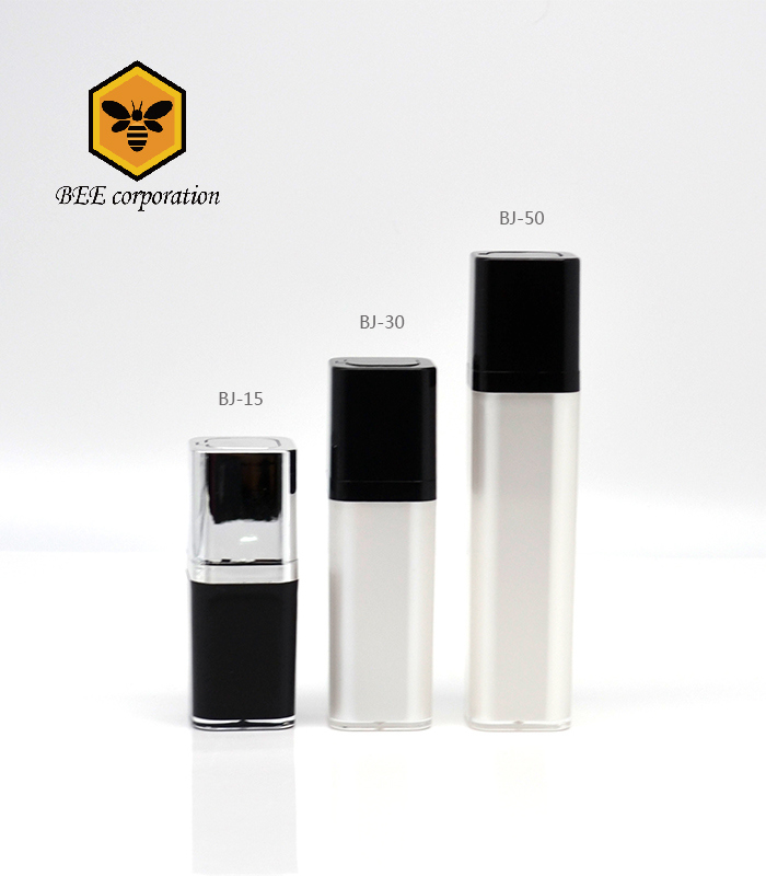 Wholesale Square Rotary Cosmetic Plastic Bottle Airless Pump Bottle (BJ-15)