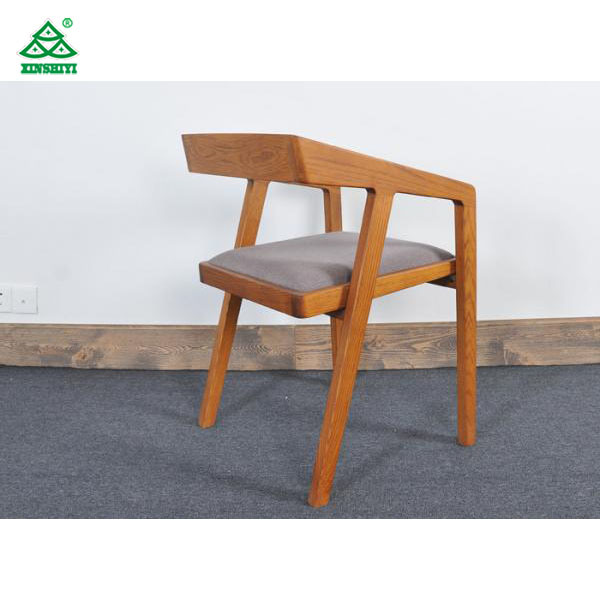 Restaurant Modern Dining Room Chairs with Wood Frame Fabric Seat