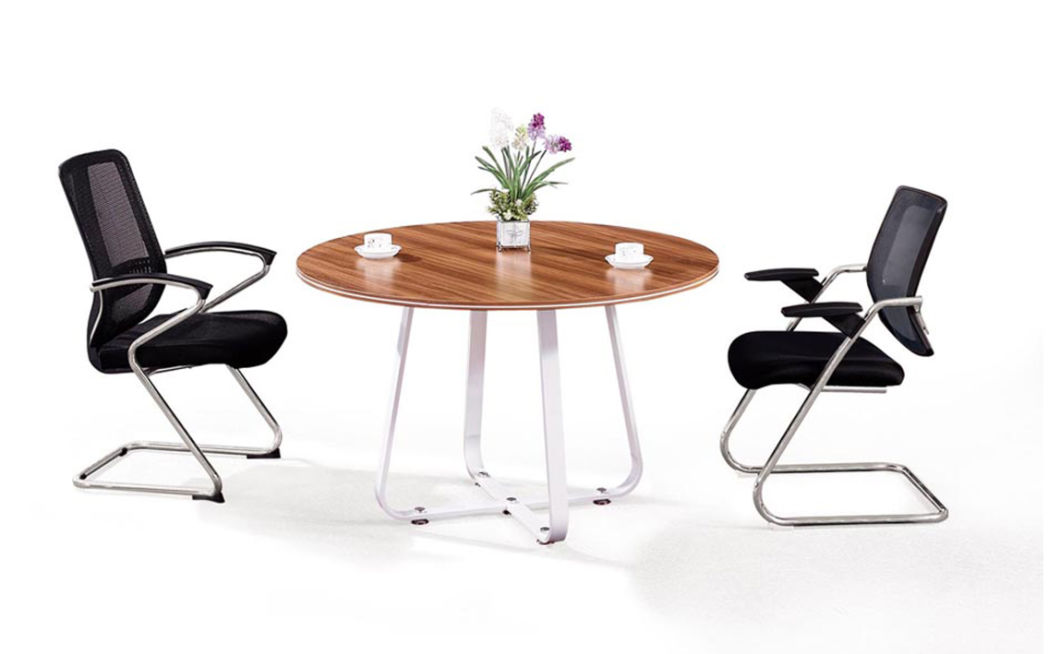 Fashion Design Stainless Steel Leg Round Small Meeting Table