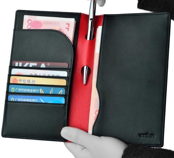 Multi-Functional Document Passport Holder Leather Ticket Passport Wallet