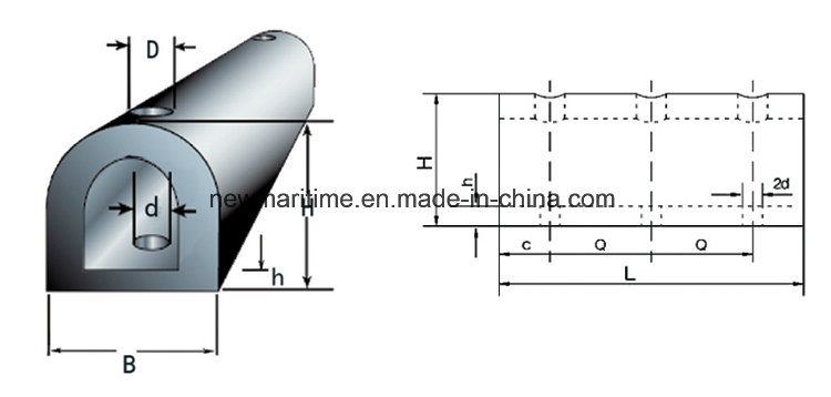 D & Gd Type D Rubber Fender for Dock and Ship