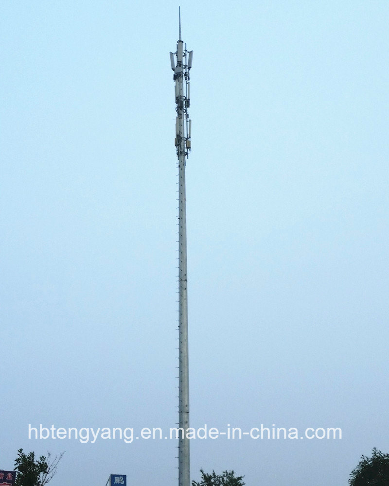 Galvanized Steel Single Pole Communication Tower