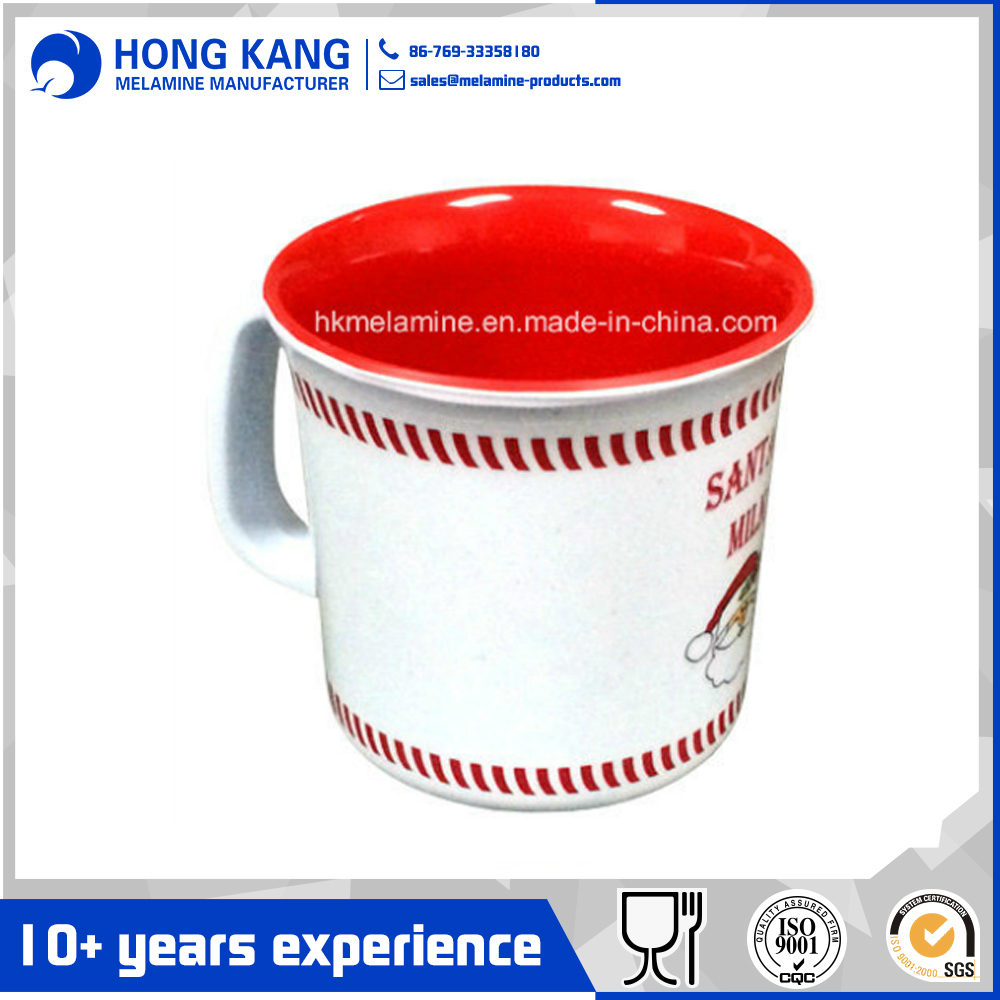 Two Tone Melamine Coffee Mug with Santa Logo