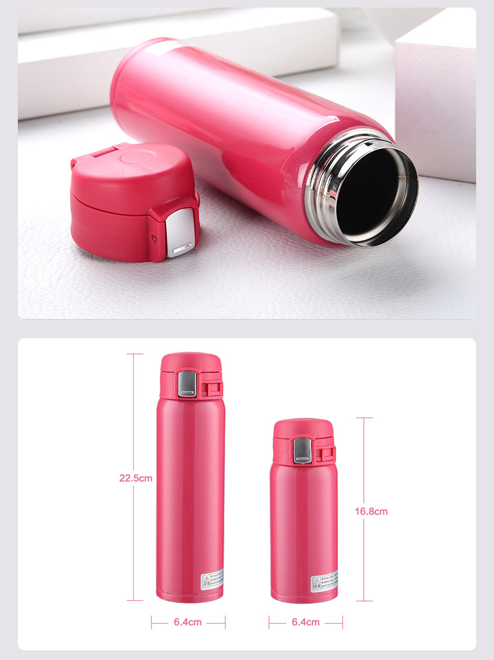 Vacuum Insulated Stainless Steel Water Bottle with a Quick-Twist Lid