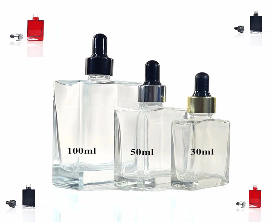 30ml 120ml Gold Silver Electroplated E-Liquid Glass Bottle Essential Oil Bottle with Pipette