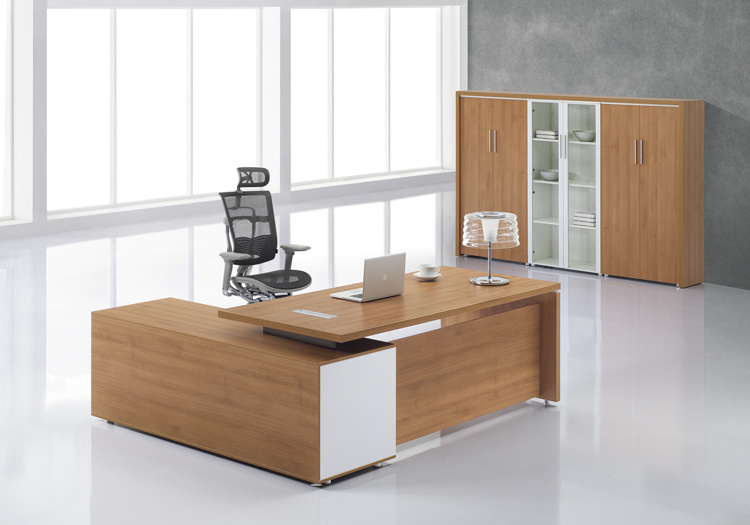 Full Melamine Board Executive Desk for Office Space Planning Solution